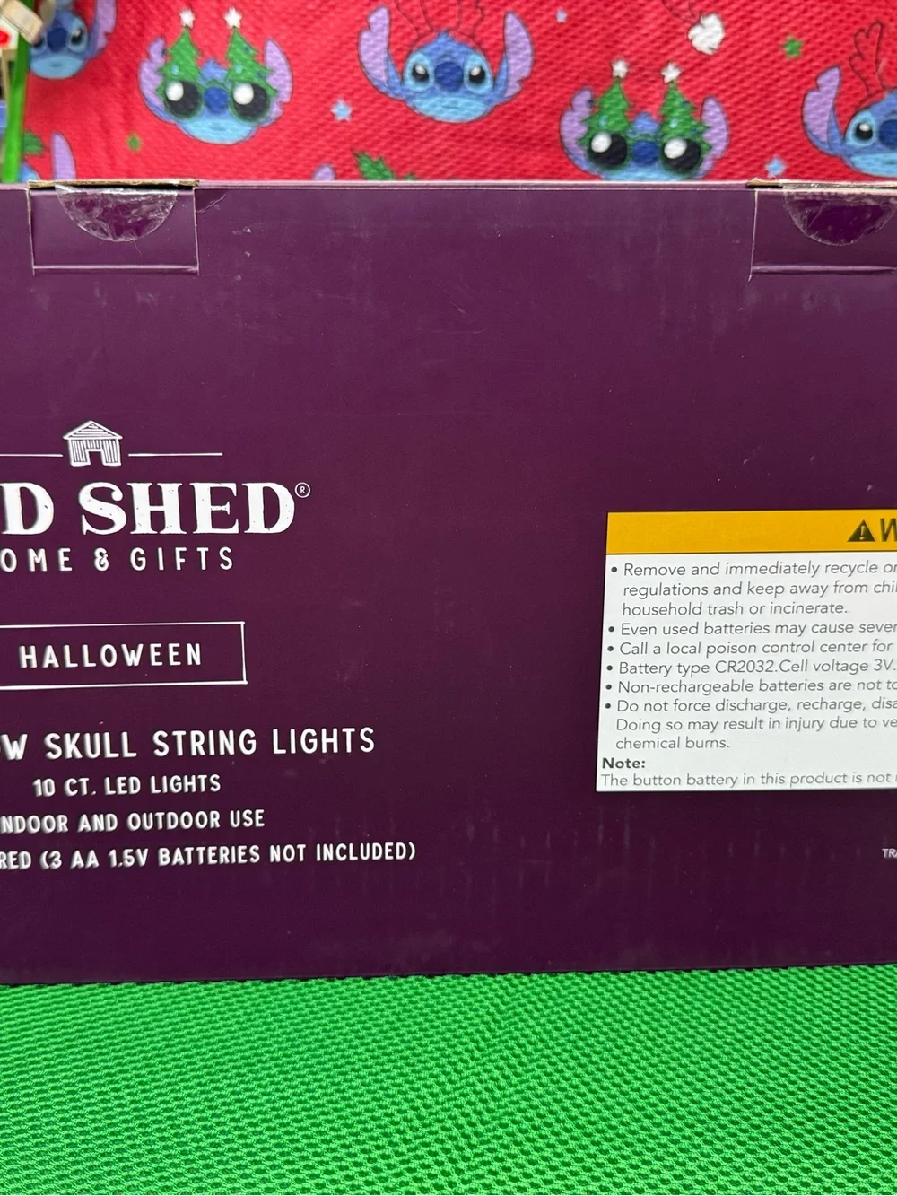 Halloween Cow Skull String Lights — White Cow Design batter operated